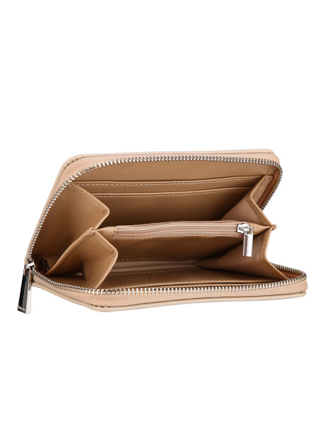 Monedero Malta Croco Taupe
