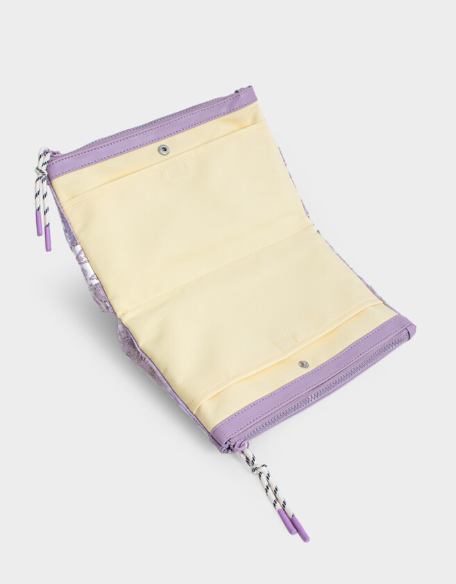 Porta Cosméticos Flores Porta Cosméticos Pvc Plegable - Violeta Lila