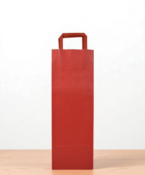 Bolsa lisa acuario 14x08x40 cm, para botella ROJO
