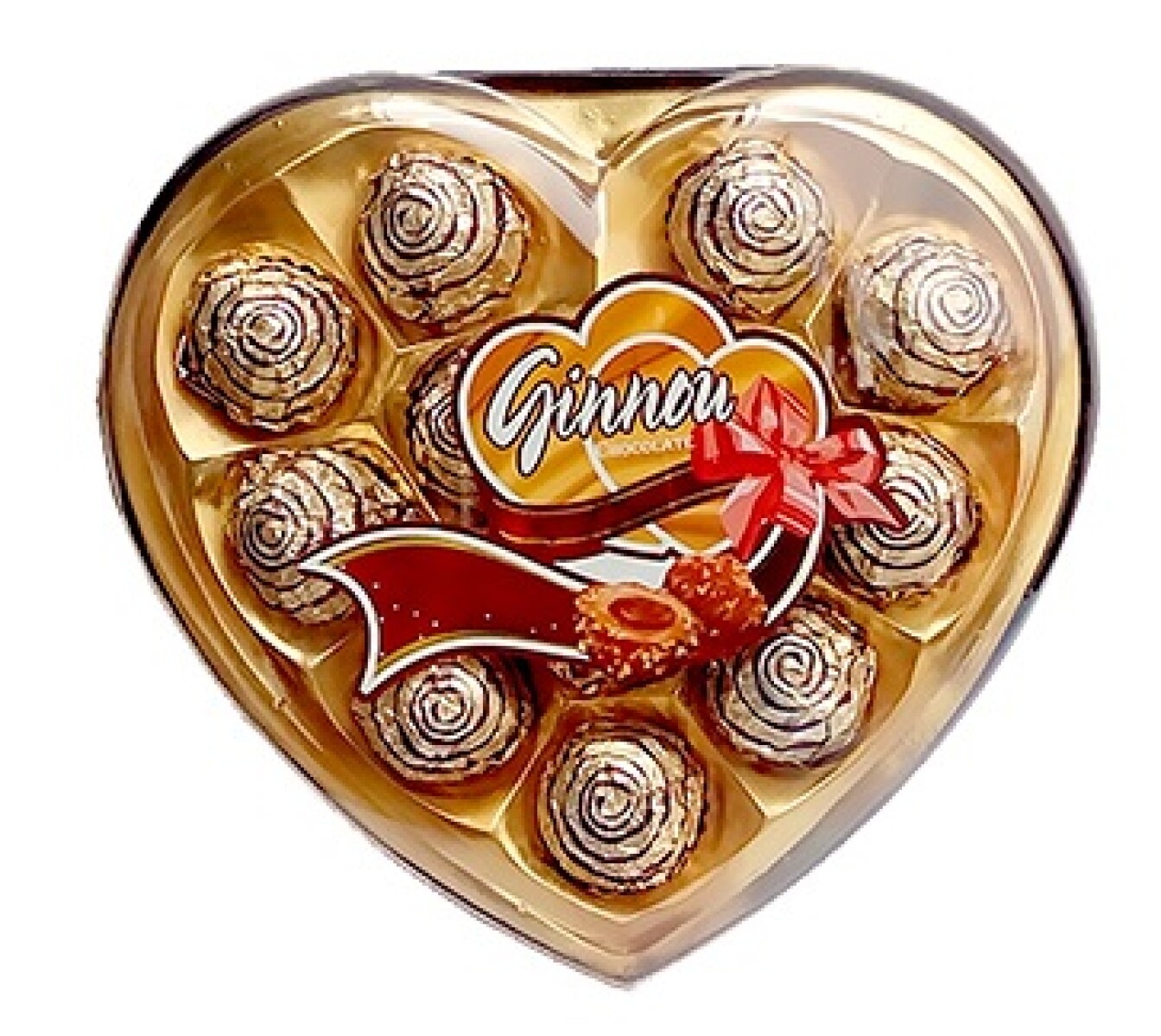 BOMBONERA GINNOU CORAZON DE ACRILICO 102 GR 