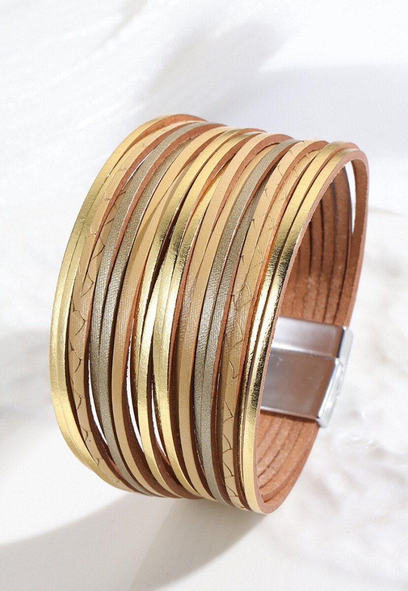 BRAZALETE EN PU - DORADO 