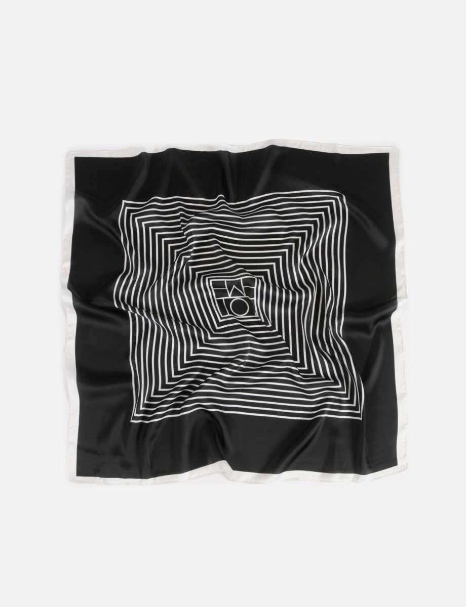 Pañuelo geométrico - negro 