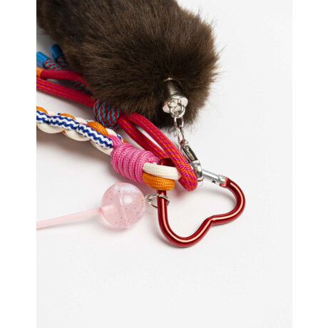 Bag Charm Cola De Zorro Multicharm Combinacion Multicolor