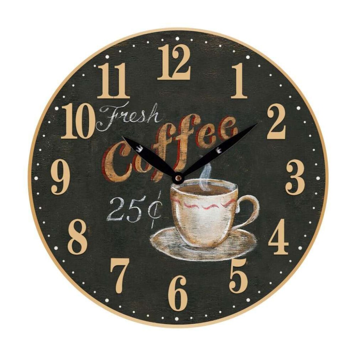 Reloj De Pared Mdf D28.8X3.5Cm - Coffee 