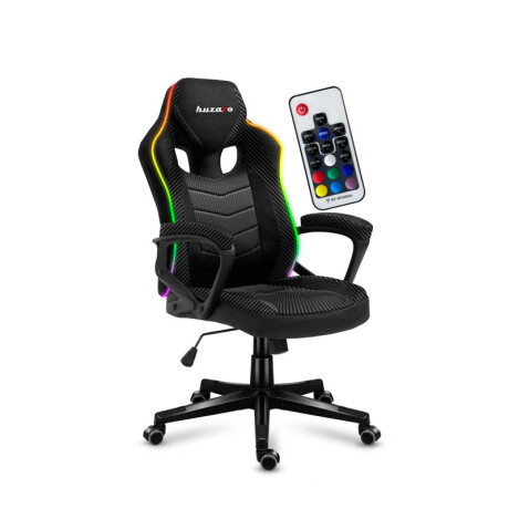 Silla Gaming Huzaro Hz-force 2.5 RGB + Luz LED Diseño 2.5 Black Mesh