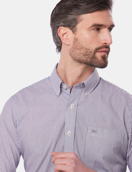 CAMISA SPORT A RAYAS Azul