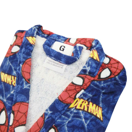Bata de Baño Infantil Velour Talle P al G Spider Cara Araña Rojo