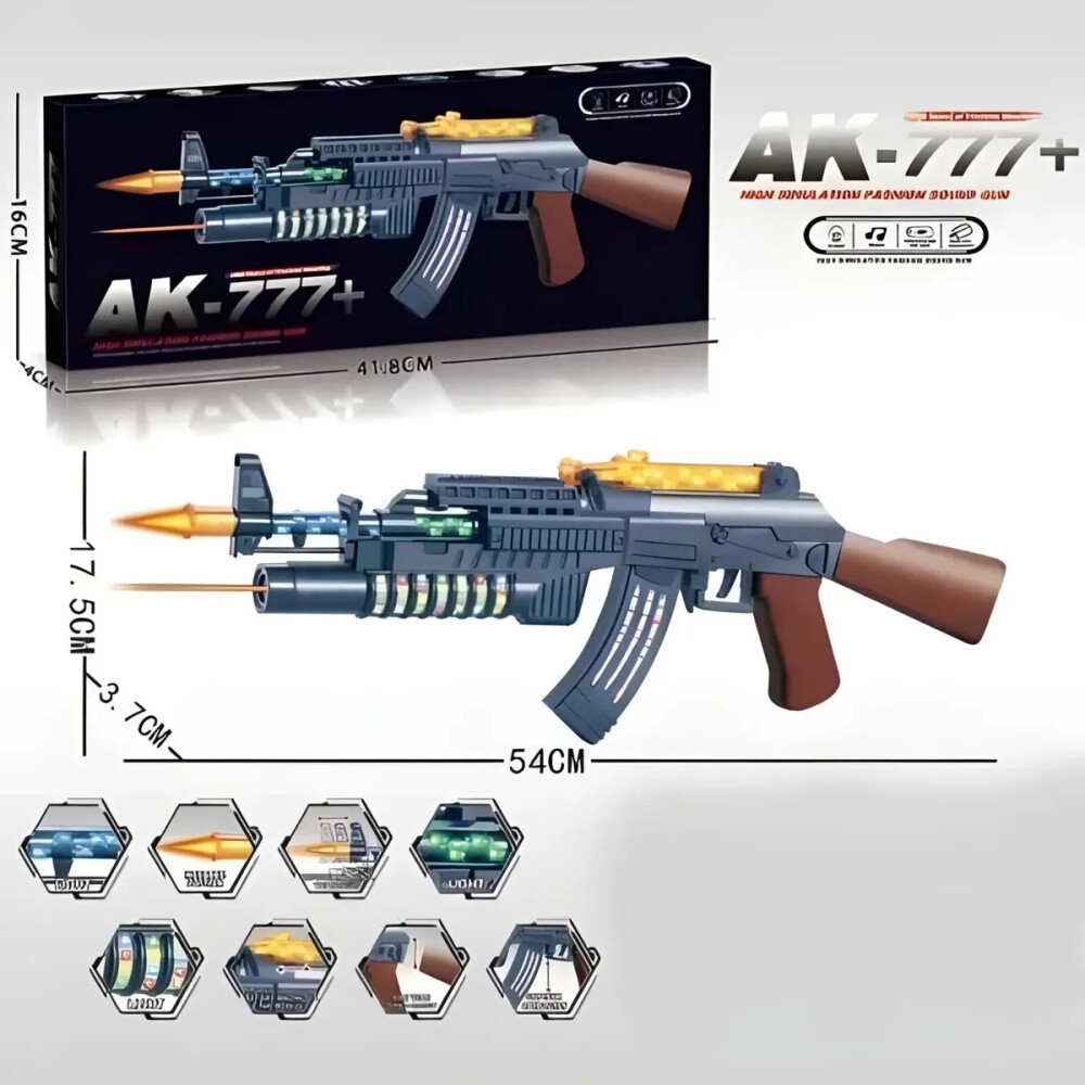 Ametralladora Con Luz Y Sonido Ak-777+ Ametralladora Con Luz Y Sonido Ak-777+