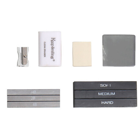 Set Dibujo 42pcs Lápices C/estuche + Acc Arte Sketch Esc007003
