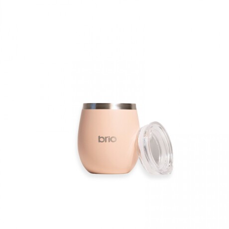 Set De Termo 750 Ml Y Mate Con Tapa brio Acero Inox Salmón