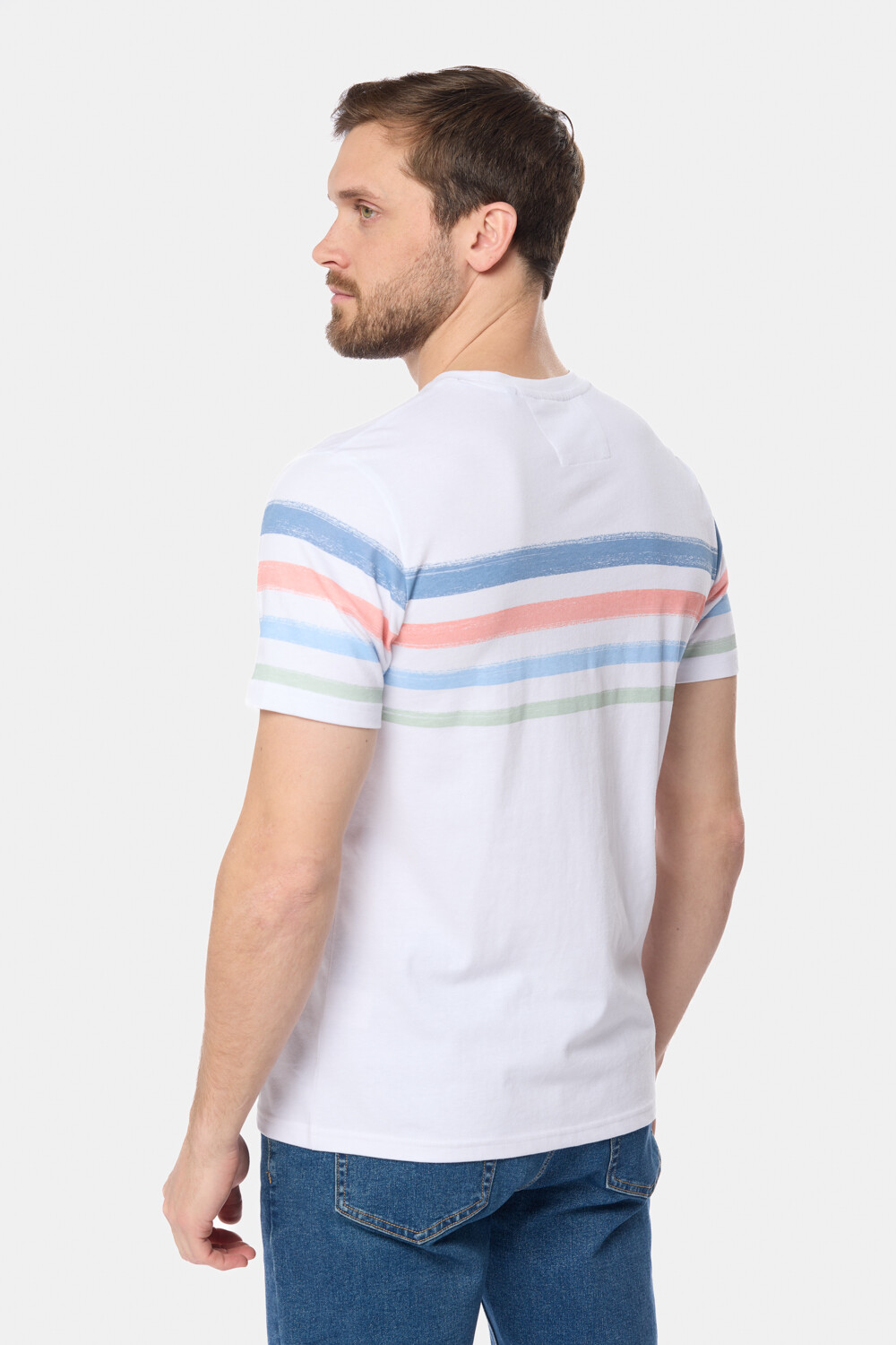 REMERA RAYADA Blanco