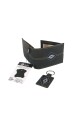 Set billetera y llavero con detalle en guarda pampa Negro