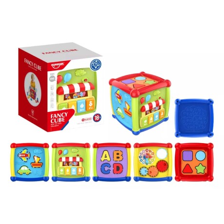 Cubo Didáctico Musical Juego Actividades de Encastre Huanger Multicolor