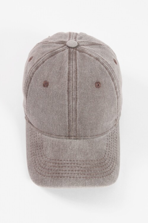 Cap washed marrón