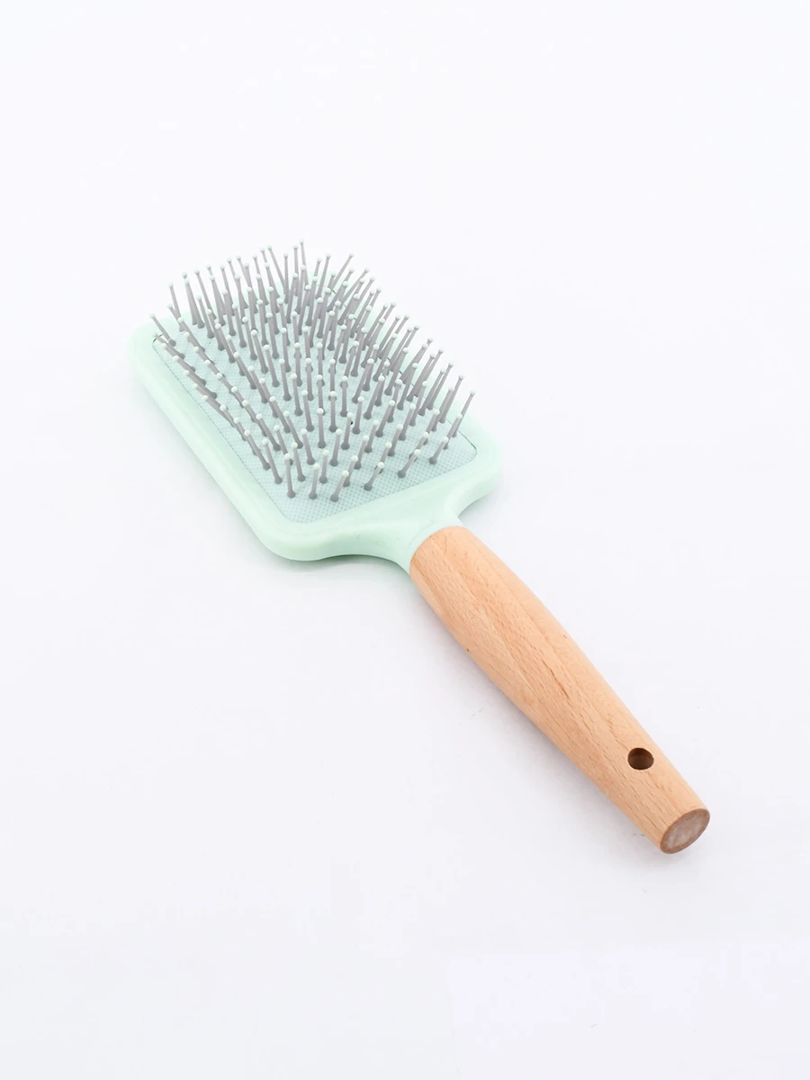 CEPILLO PALETA WOOD - VERDE AQUA 