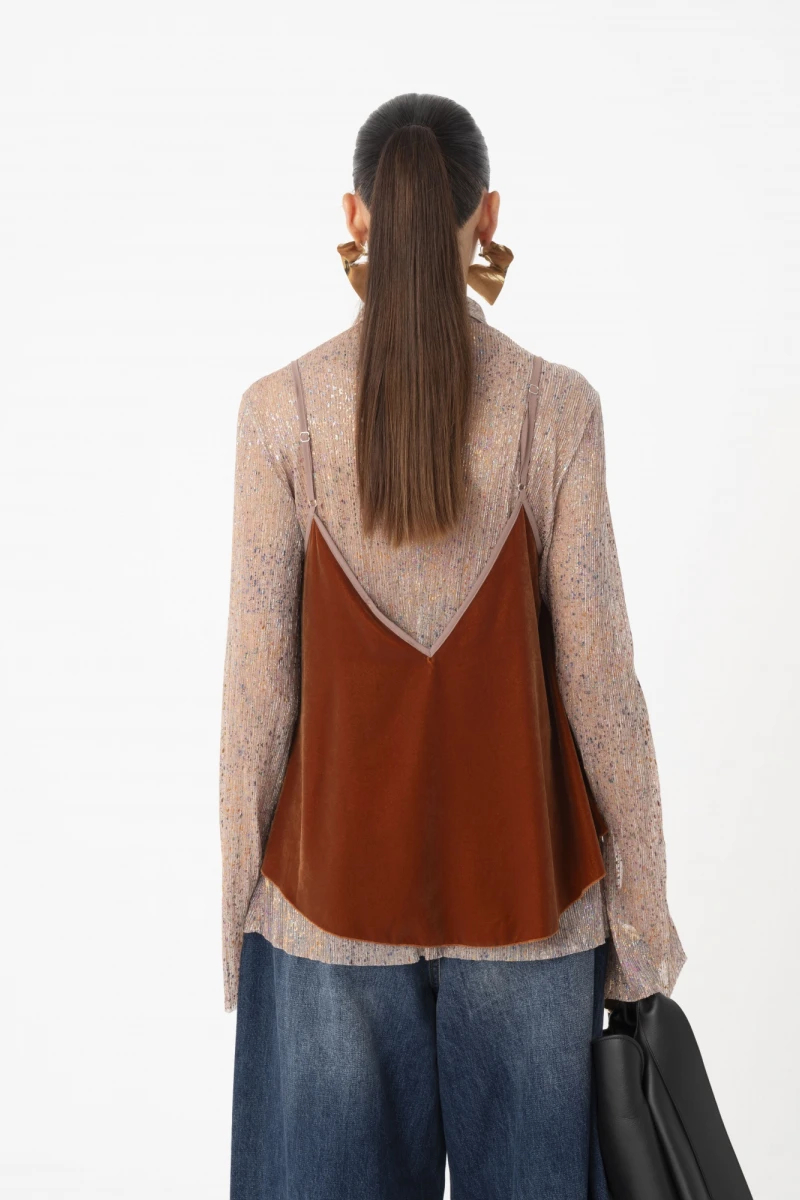 TOP DE BRETEL FINO REGULABLE Marron