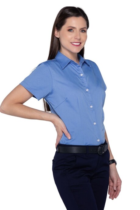 Camisa gabardina dama Azul francia