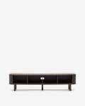 Mueble TV Mailen 2 puertas en chapa de fresno con acabado oscuro 200 x 50 cm