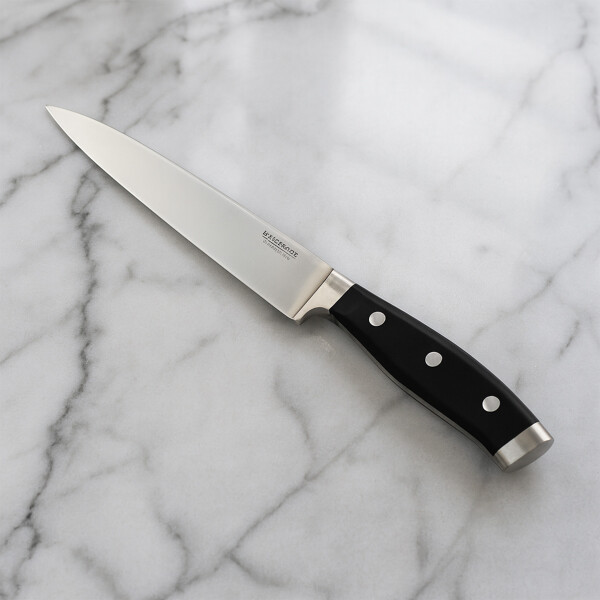 Cuchillo De Cocina Premium Carne Acero Inoxidable Resistente Color Negro