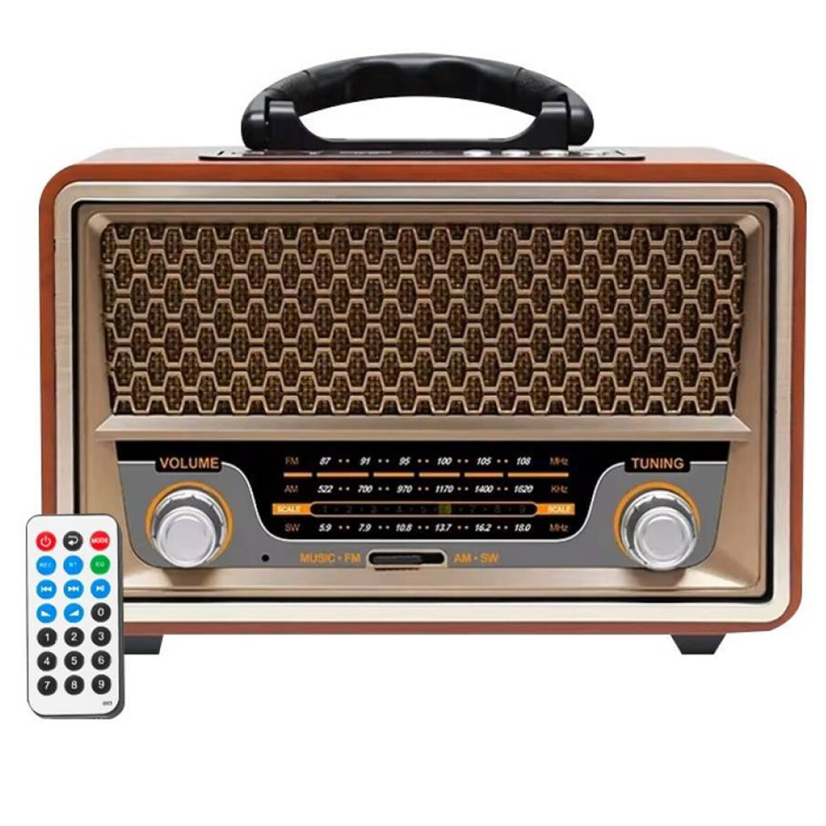 Radio Portátil Retro Cmik Mk-197 Am/fm Bluetooth - RADIO RETRO CMIK MK-197 