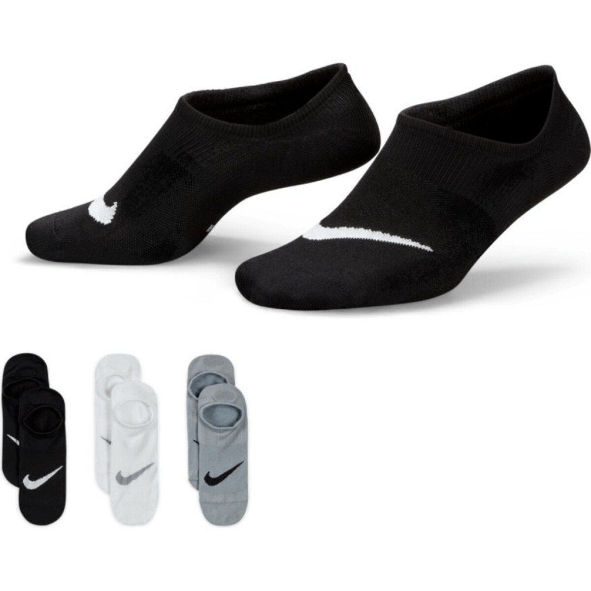 Medias Nike Everyday Plus 3 Pack - Medias Nike Mujer Invisible Everyday Plus Lightweight 3 Pack 