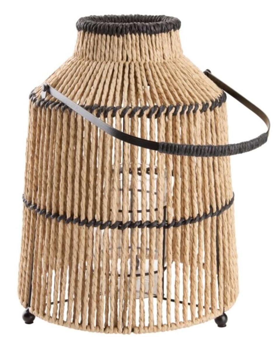 Farol Maalthe Ø27Xh35 Cm - Natural/Negro 