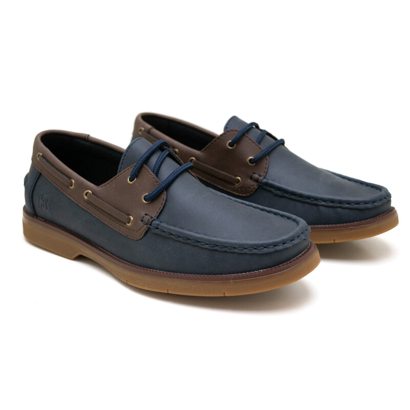 Zapatos The Brooklyn Haus Casual Burgos de Hombre - BURGOS Marino-marron Oscuro