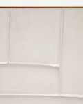 Cuadro Klis de lino con formas geométricas blanco 120 x 200 cm
