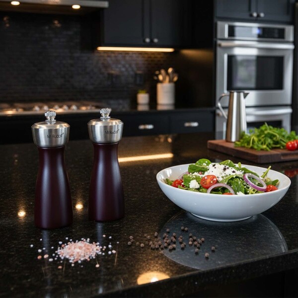 Set X2 Molinillo Salero Pimentero Acero Inoxidable Mr Rudolf Color Marrón