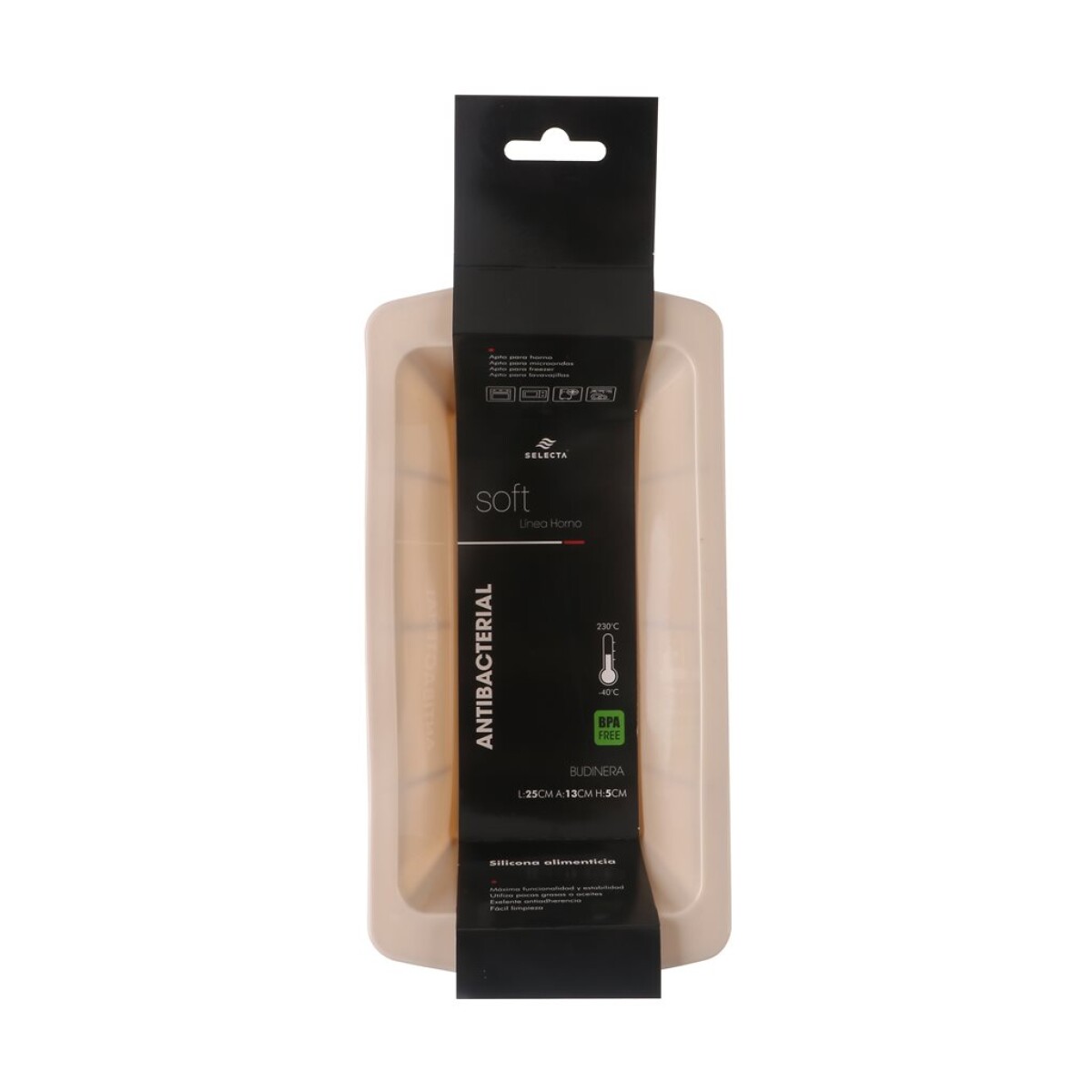 BUDINERA RECTANGULAR SILICONA 25X13X5CM BEIGE 