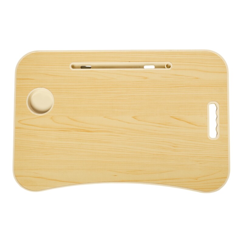 Mesa Laptop Cama Con Posa Vaso Beige