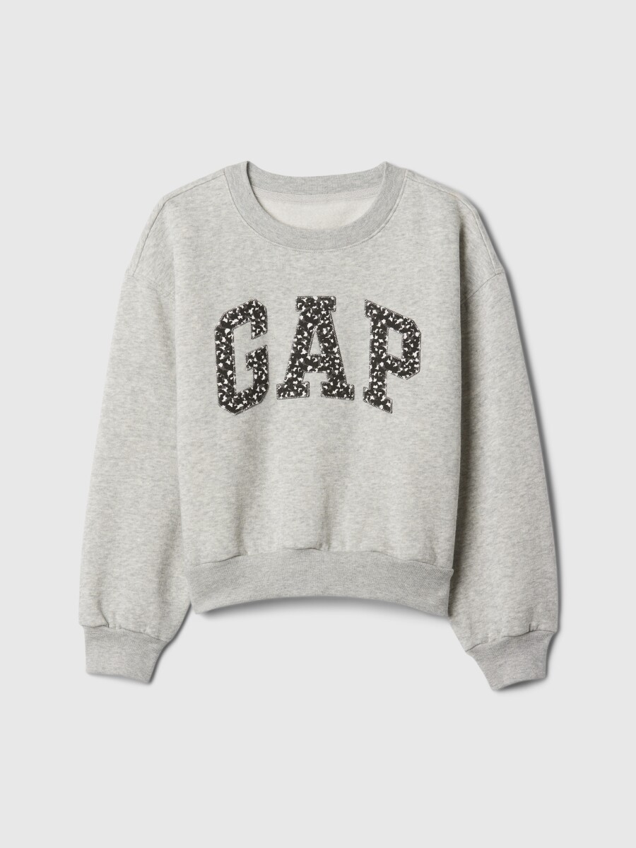 Buzo Deportivo Logo Gap Niña - Light Heather Grey B08 