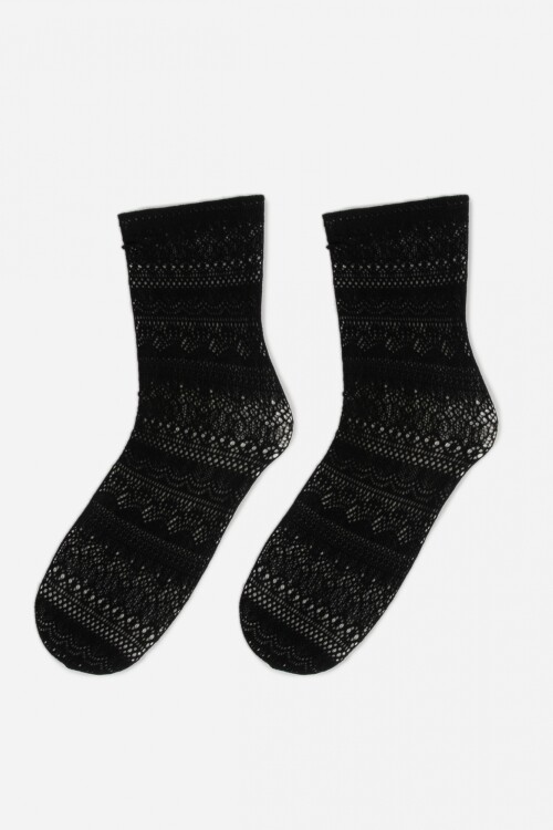 Medias largas encaje negro