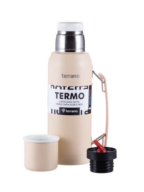 Set Acero 1Lt. Mate con Tapa Taupe