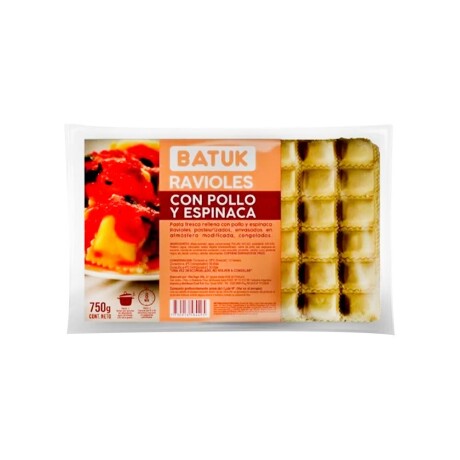 Raviol Batuk Pollo Y Espinaca 750 Grs Raviol Batuk Pollo Y Espinaca 750 Grs