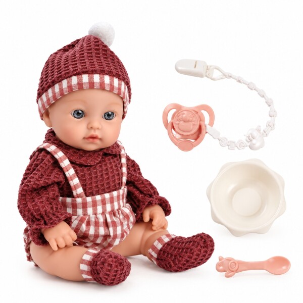 Muñeca Bebote New born 31 cm. cuadrillé con accesorios Muñeca Bebote New born 31 cm. cuadrillé con accesorios