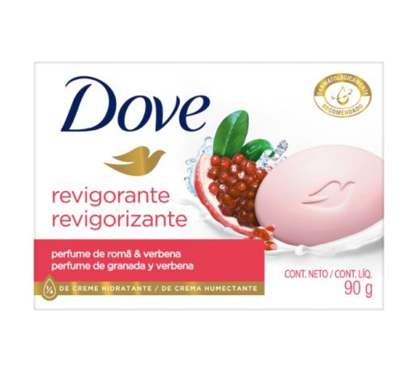 Dove Jabón en Barra Revigorizante Granada 90 gr – Limpieza Corporal 