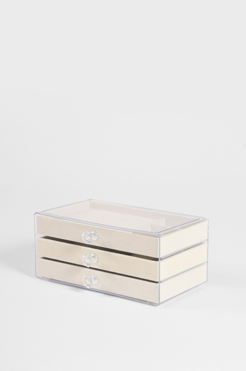 Organizador de bijou compartimentos acrílico - crudo 