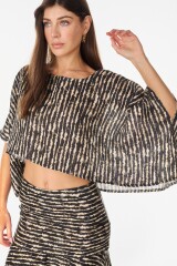 Blusa Beach Estampa Negro