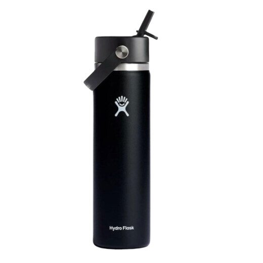 Botella Hydro Flask 24Oz Wide Flex Straw Cap - Negro Botella Hydro Flask 24Oz Wide Flex Straw Cap - Negro