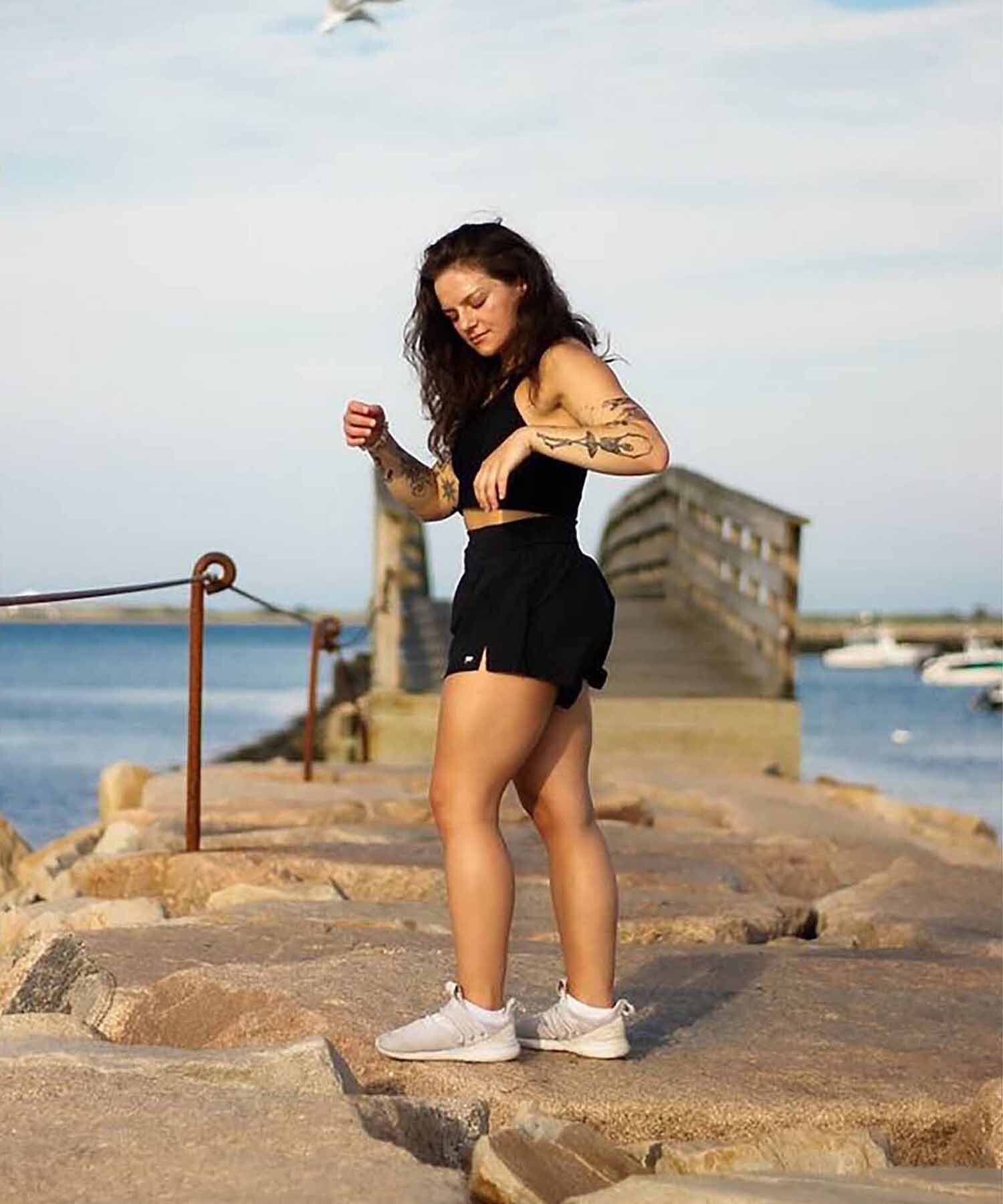 Short Con Malla Sun Chaser 3" Mujer Black