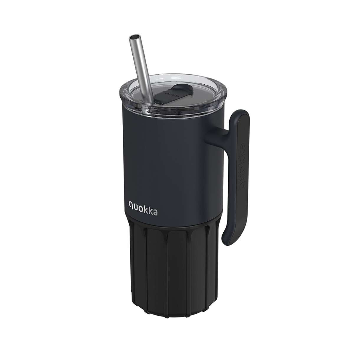 Vaso Térmico de Acero Umi con Pajita Quokka 720 ml - Negro 