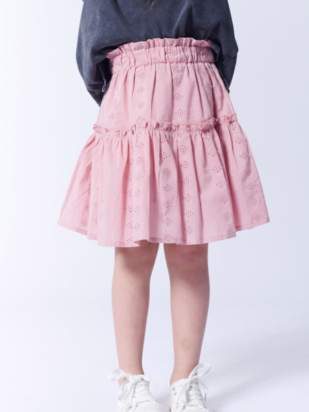 Pollera broderie Rosa