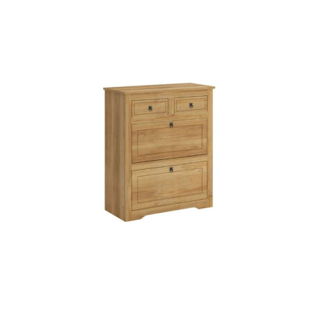 Comoda Zapatera Madera Maciza Linea Mexicana Natural