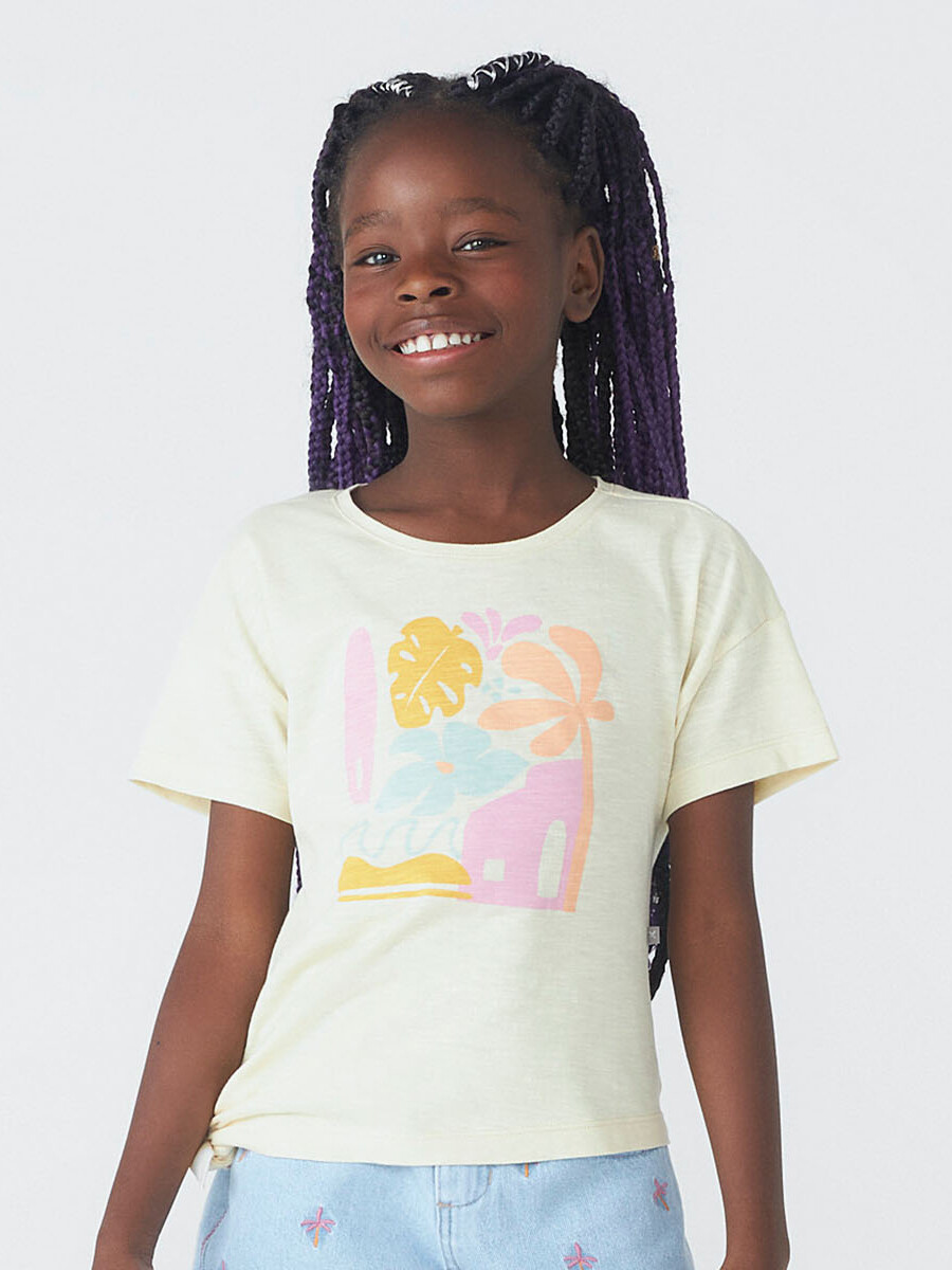 BLUSA INFANTIL ESTAMPADA - AMARILLO 