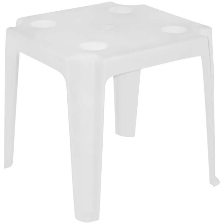 Mesa Jardin Mor Plástico Pvc Cuadrada 46x46cm Blanco