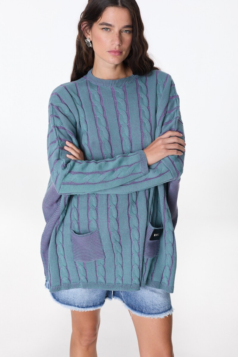 Sweater Oceano Verde Lila