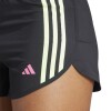 Short Adidas Own The Run 3 Rayas Negro