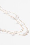 Collar doble perlas dorado