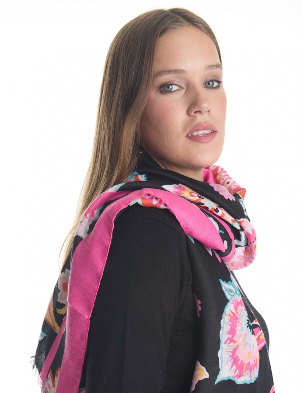 Pashmina Flores NEGRO/MULTI